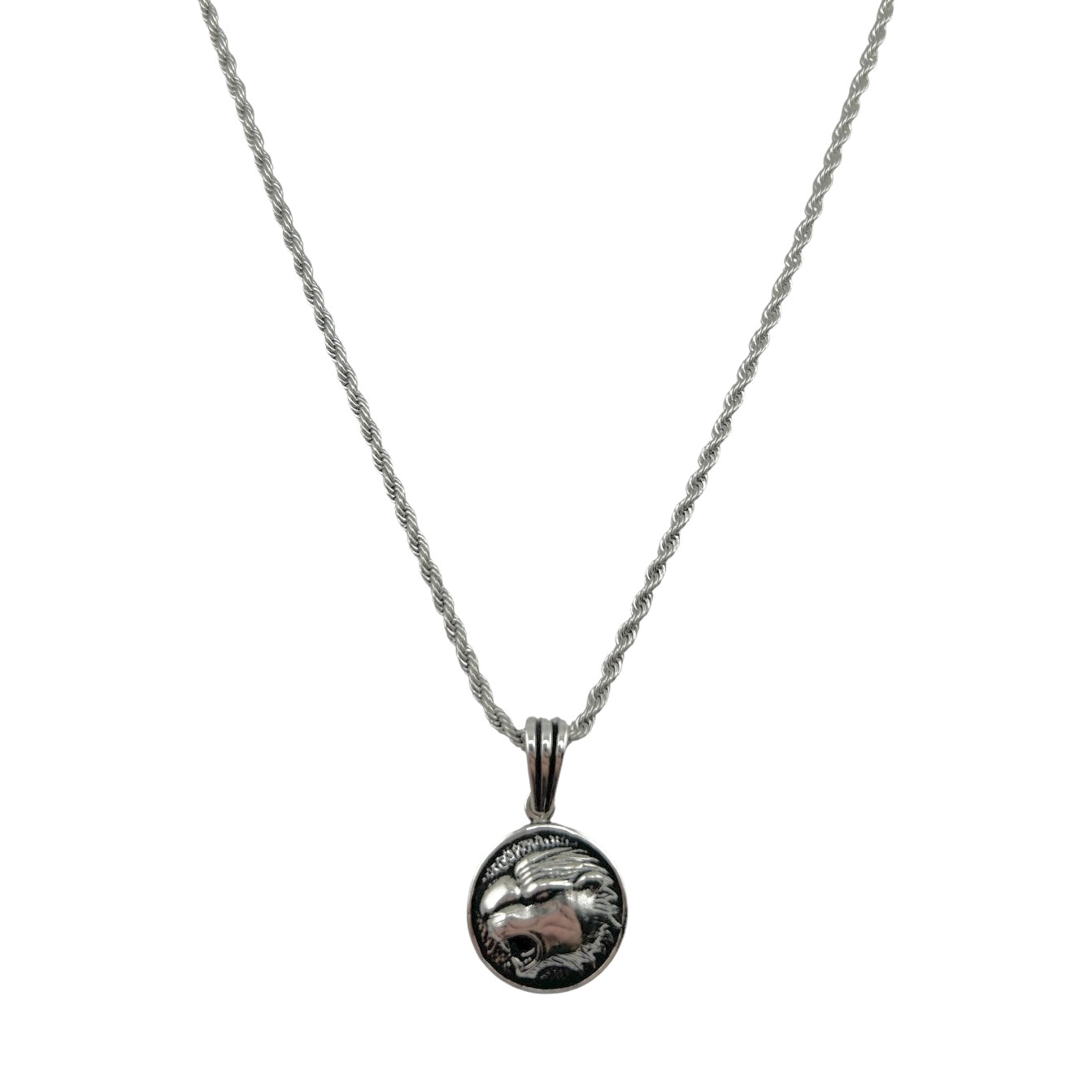 Sterling Silver Bobcat Mens Necklace
